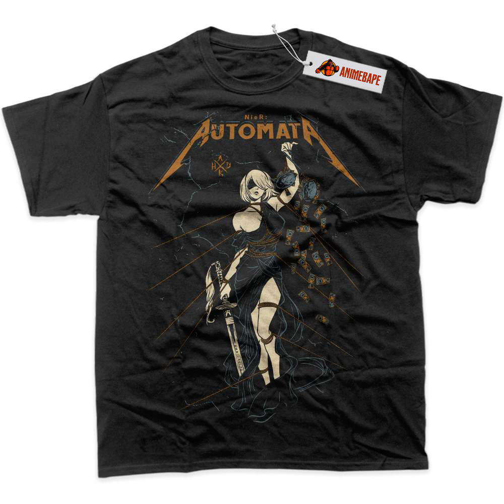 NieR Automata 2B Graphic T-Shirt for Gamers - Stylish Game Shirt