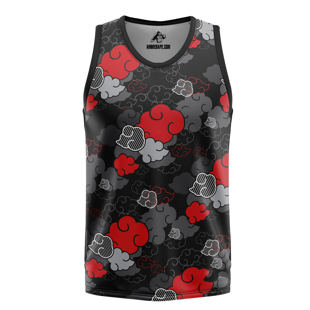 Naruto Black Aloha Akatsuki Basketball Jersey