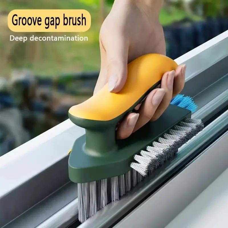 1PCS Multifunction Tile and Grout Cleaning Brush Corner Scrubber Tub Floor Brushes Portable Durable Gap 4 in 1 Cleaning Tools