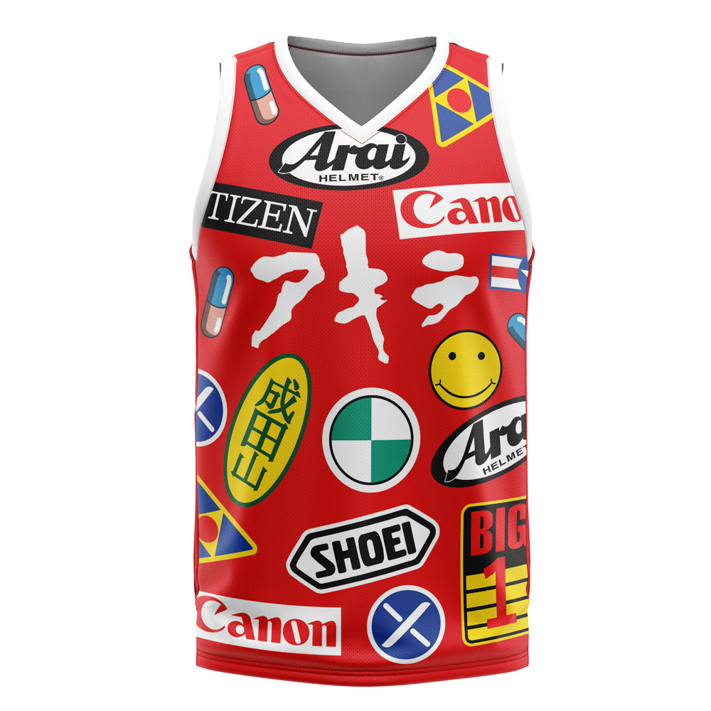 Akira Full Decals V-Neck Basketball Jersey