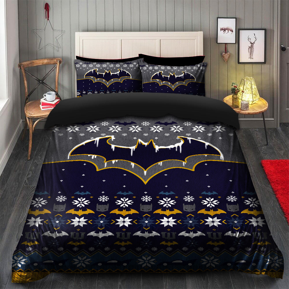 Batman Christmas Bedding Set with Duvet Cover and 2 Pillowcases