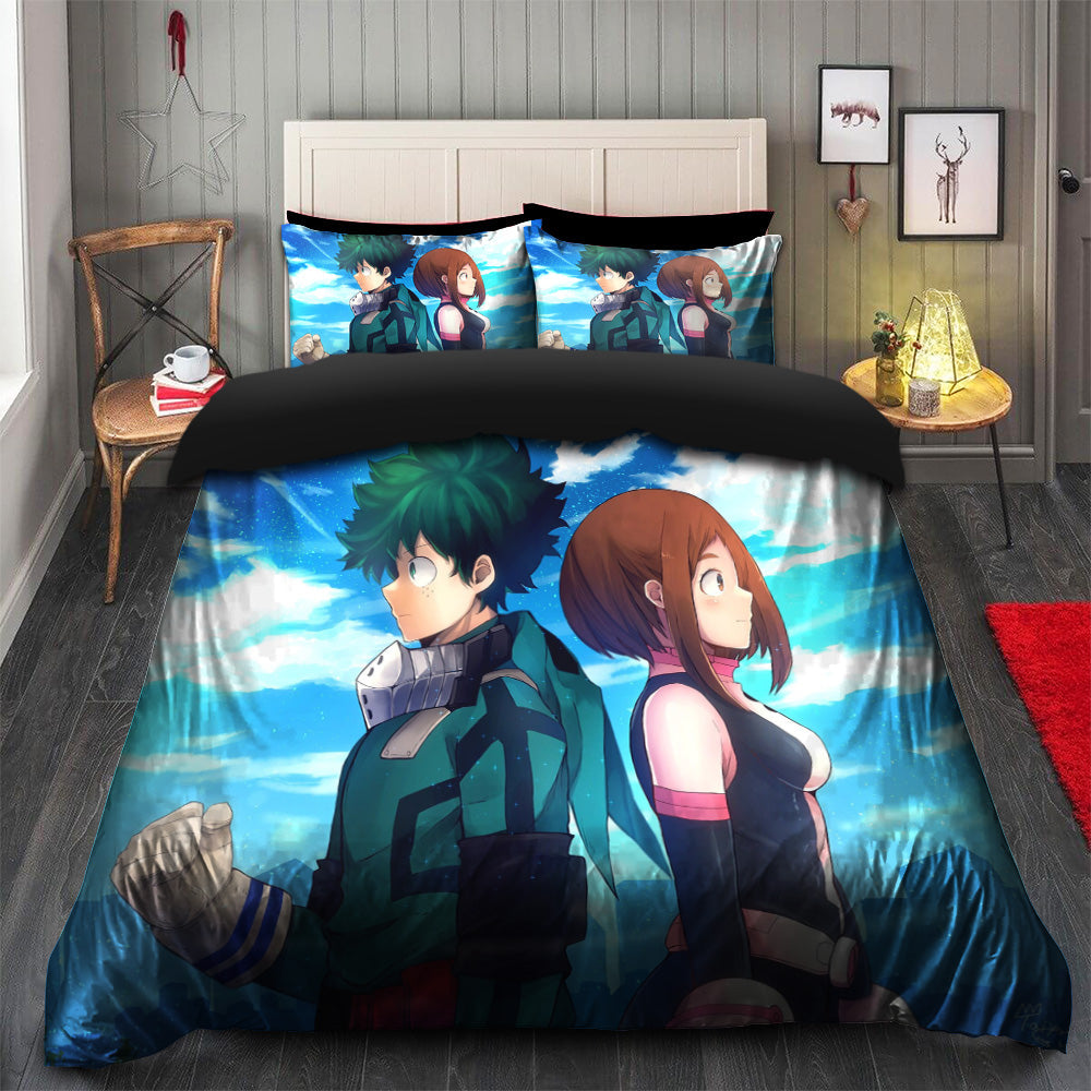 Boku No Hero Academia Anime Cartoon Couple Bedding Set Duvet Cover and 2 Pillowcases