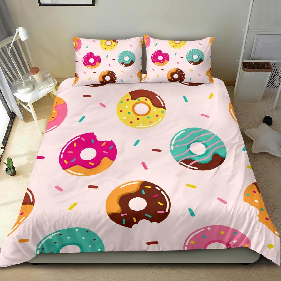 Cute Donut Duvet Cover Set with 2 Pillowcases - Bedding Set
