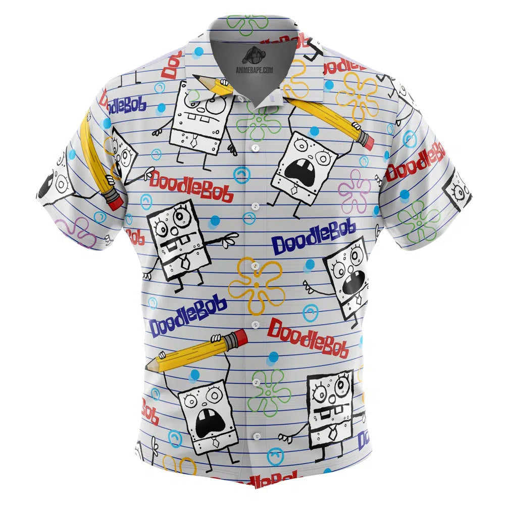 DoodleBob SpongeBob SquarePants Button Up Hawaiian Shirt