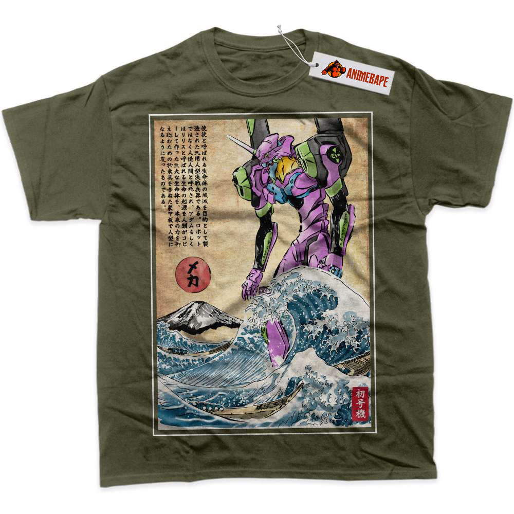 Neon Genesis Evangelion Graphic T-Shirt, EVA-02 Anime Shirt