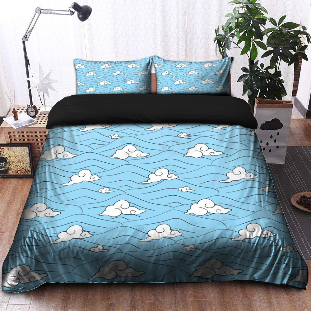 Tanjiro Pattern Demon Slayer Bedding Set with Duvet Cover &