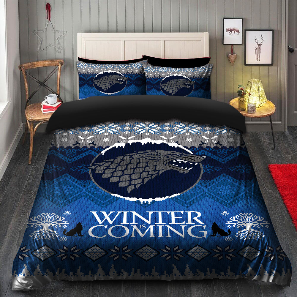 Game of Thrones Stark Winter is Coming Duvet Cover Bedding Set