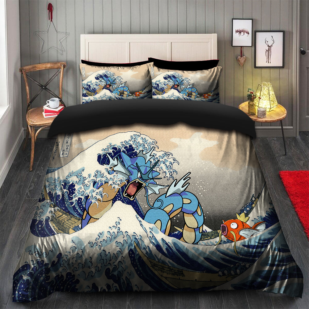 Gyarados Magikarp Japan Bedding Set Duvet Cover & 2 Pillowcases