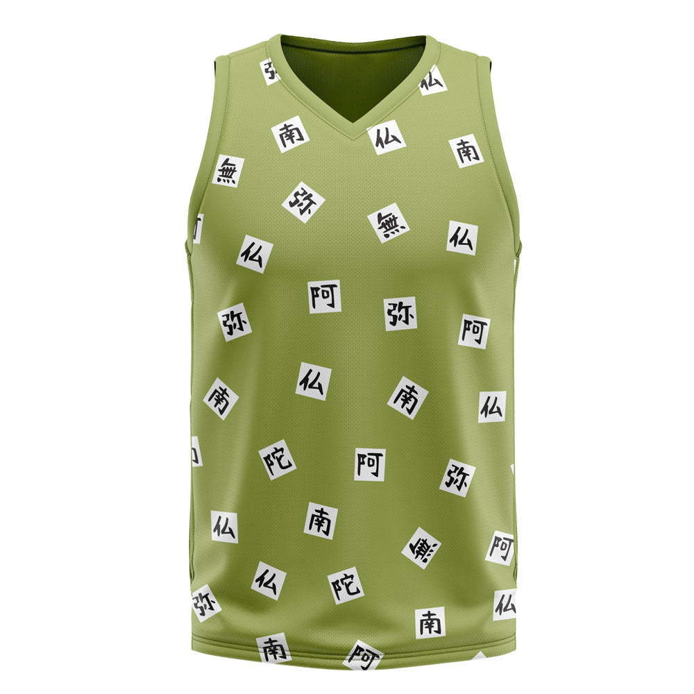 Gyomei Himejima Demon Slayer V-Neck Basketball Jersey