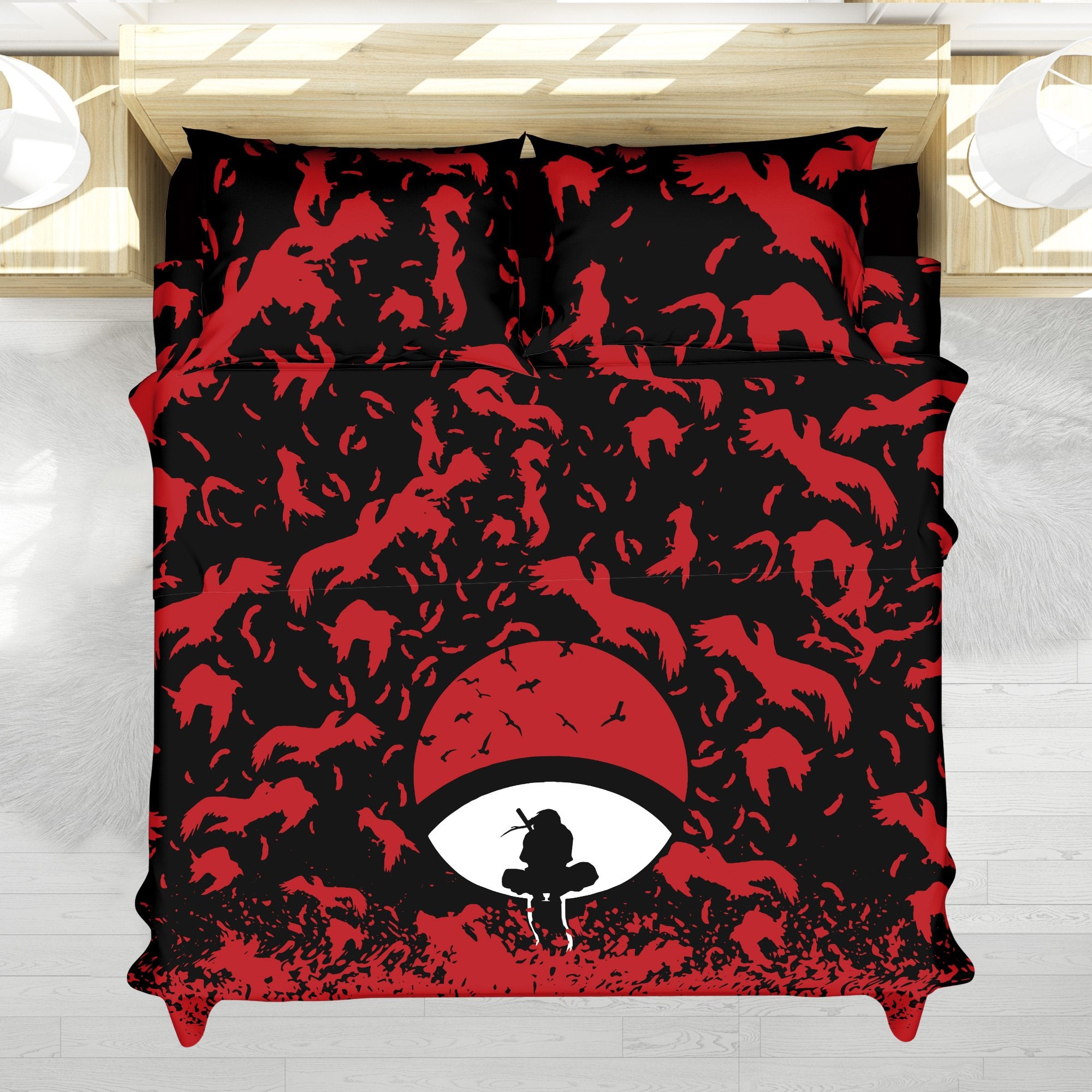 Itachi Uchiha Crows Shippuden Naruto Bedding Set