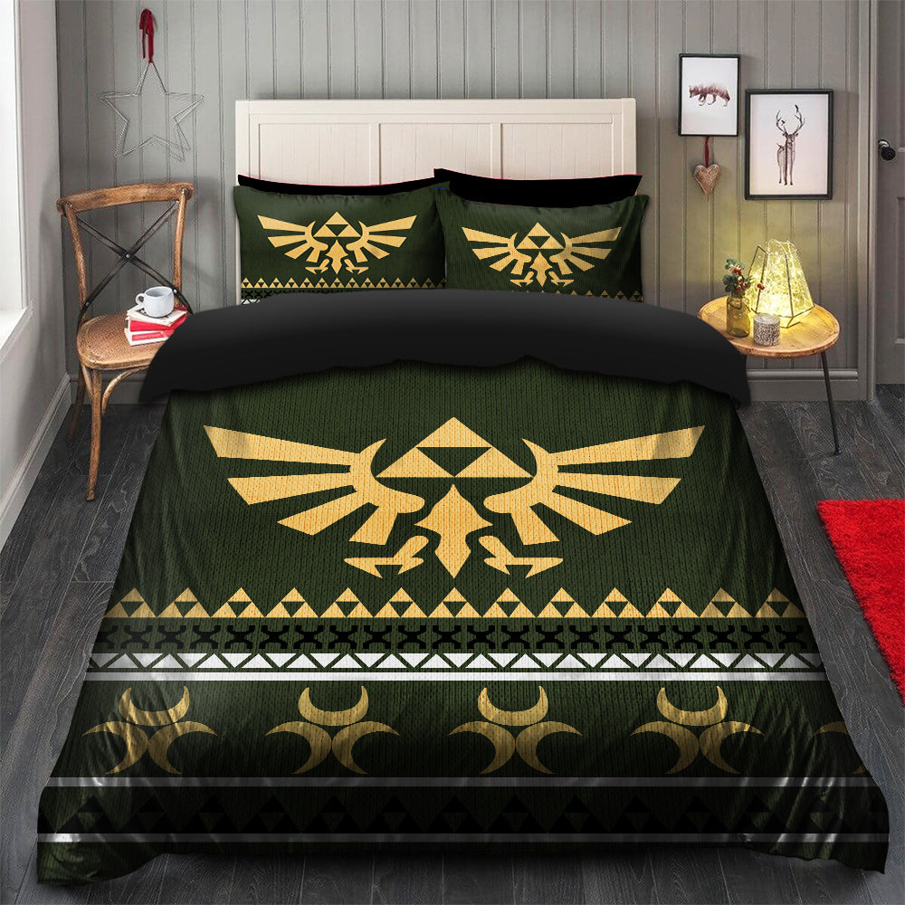 Zelda Christmas Bedding Set, Duvet Cover and 2 Pillowcases
