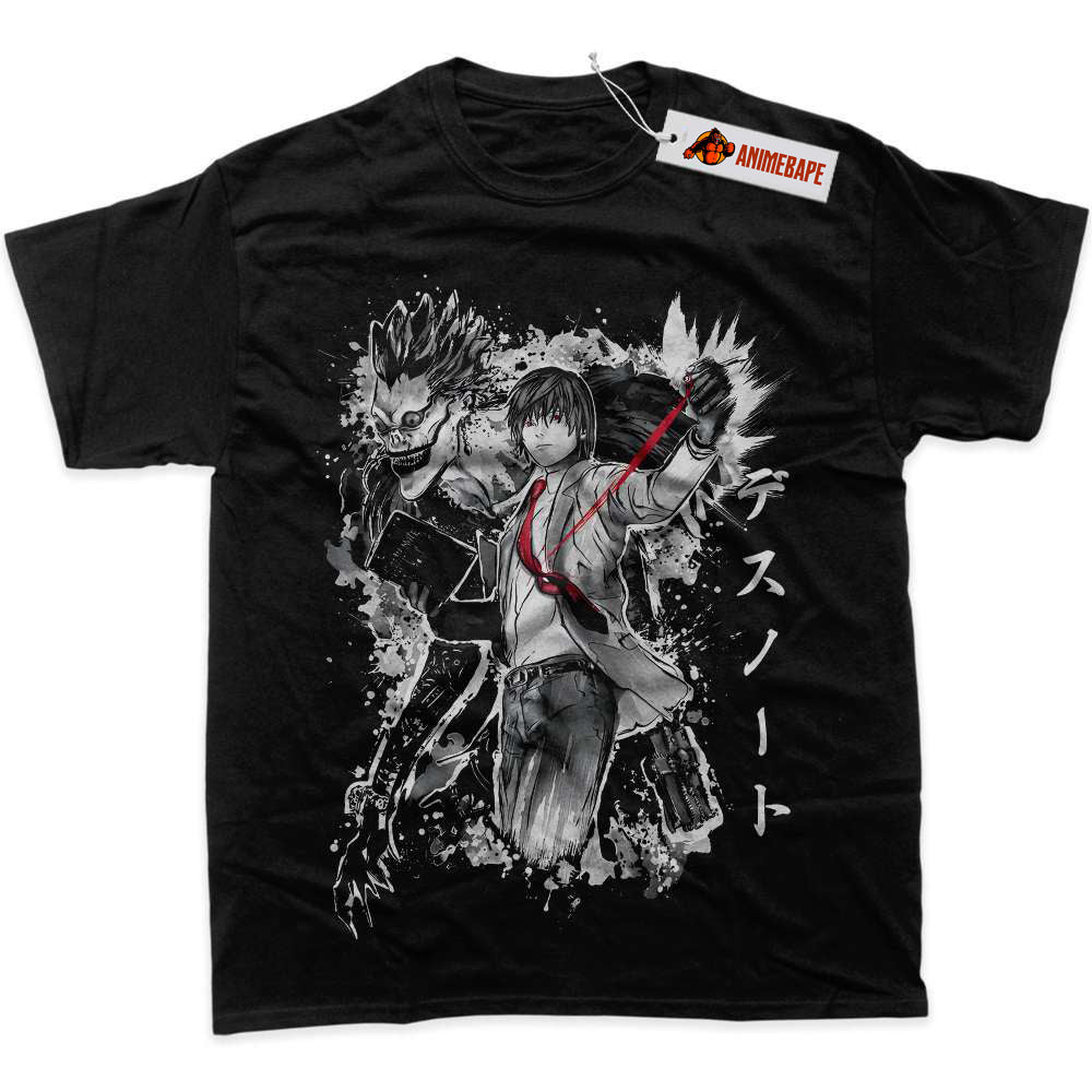 Death Note Light Yagami Ryuk Graphic T-Shirt, Anime Merch Shirt