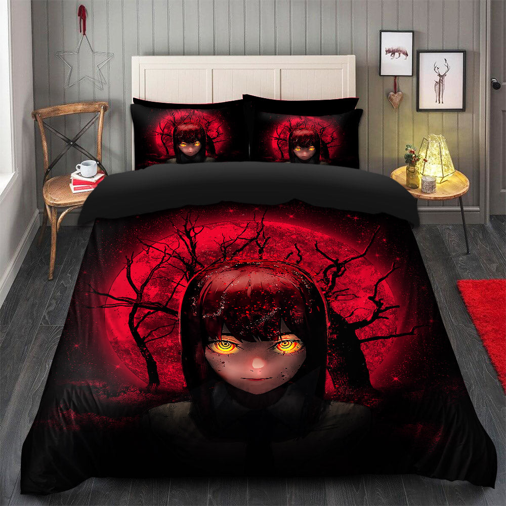 Makima Chainsaw Man Duvet Cover Set with 2 Pillowcases Moonlight