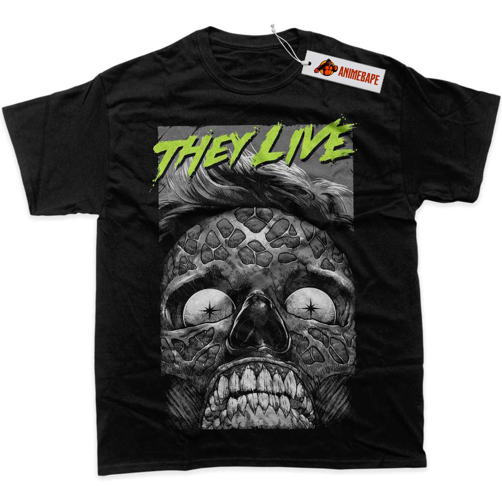Horror Graphic T-Shirt, They Live Ghoul Halloween Shirt for Men