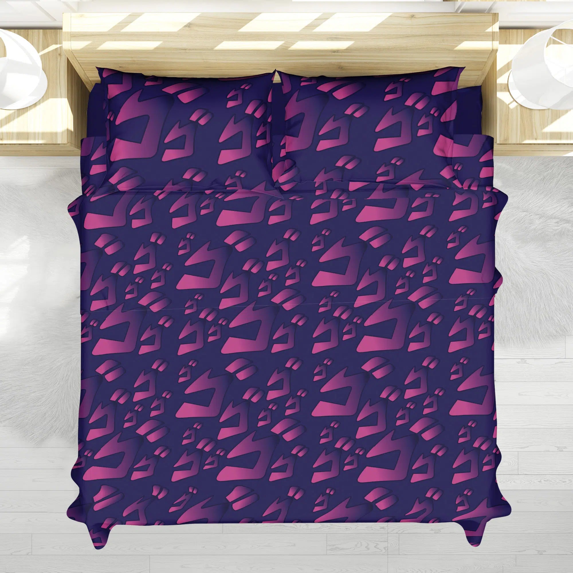 Menacing Aura Jojo's Bizarre Adventure Bedding Set