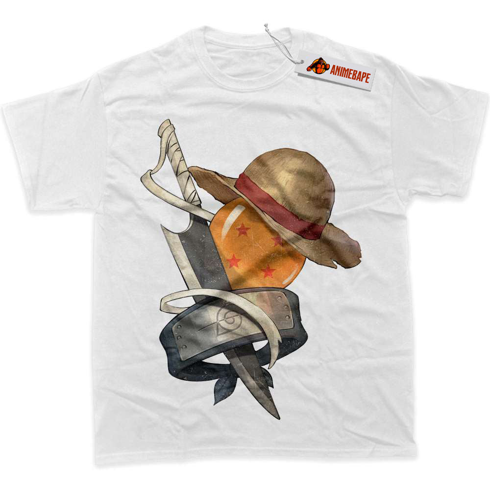 Anime Graphic T-Shirt - One Piece, Naruto, Dragon Ball Z, Bleach
