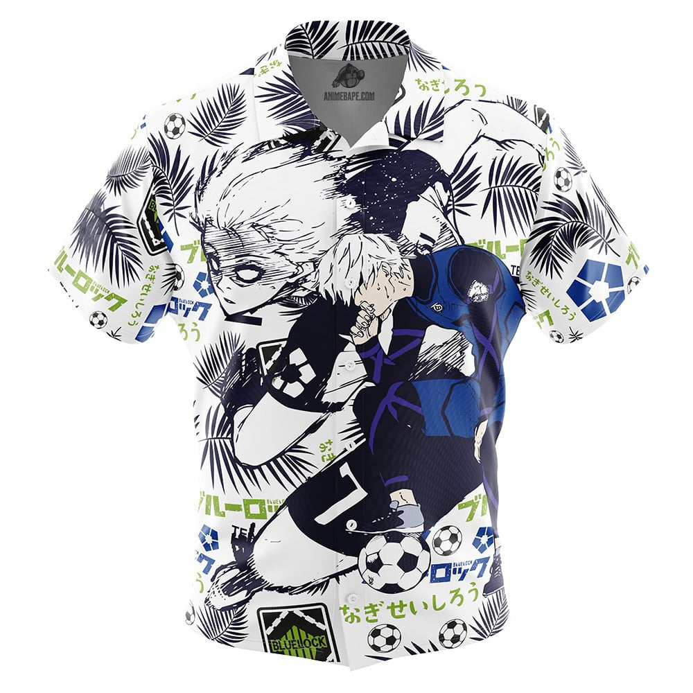 Seishiro Nagi Blue Lock Button Up Hawaiian Shirt