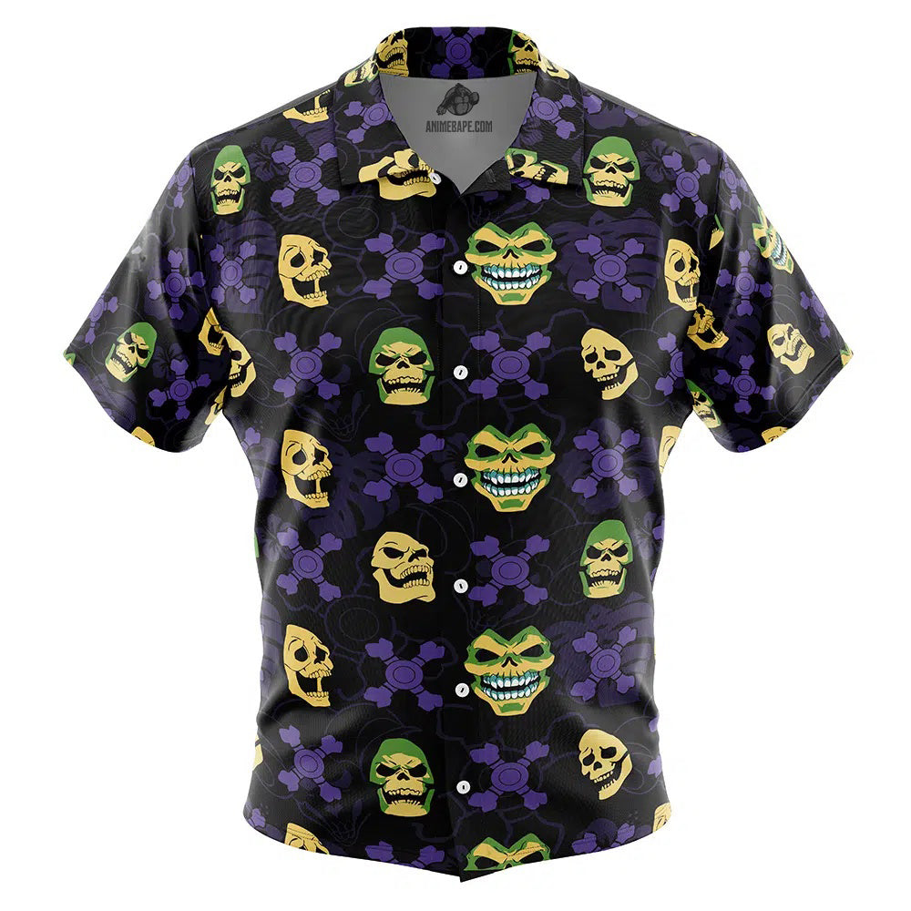 Skeletor Masters of the Universe Button Up Hawaiian Shirt