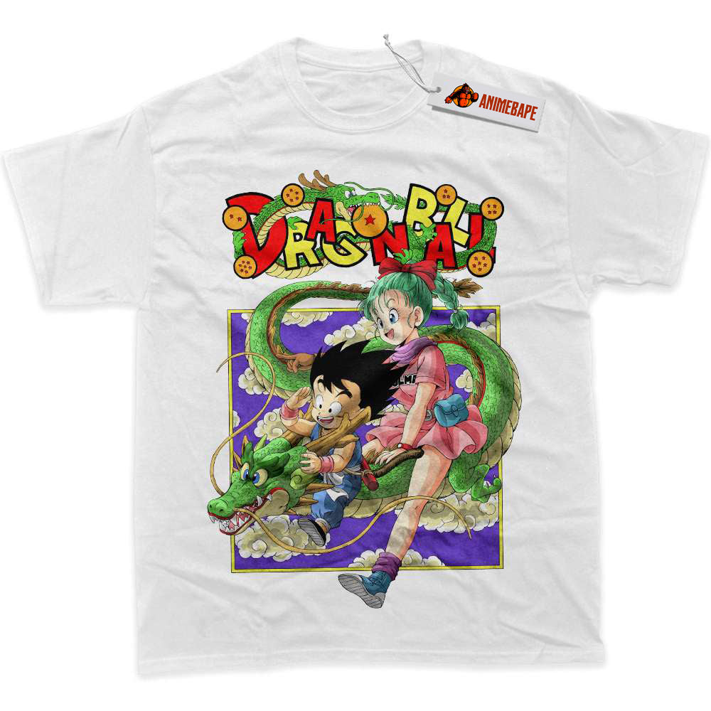 Dragon Ball Goku & Bulma Graphic T-Shirt, Anime DBZ Shirt