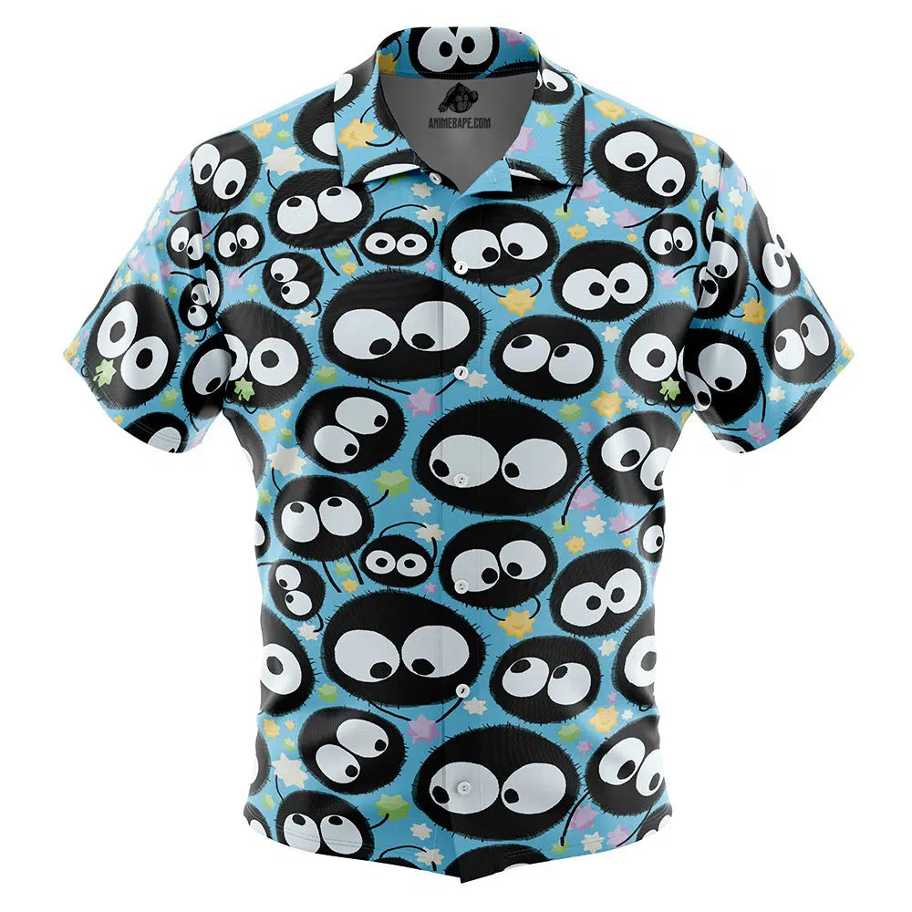 Soot Sprites Spirited Away Button Up Hawaiian Shirt