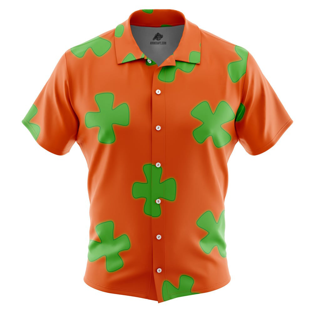 Spongebob Tiki Land Spongebob SquarePants Button Up Hawaiian Shirt v1