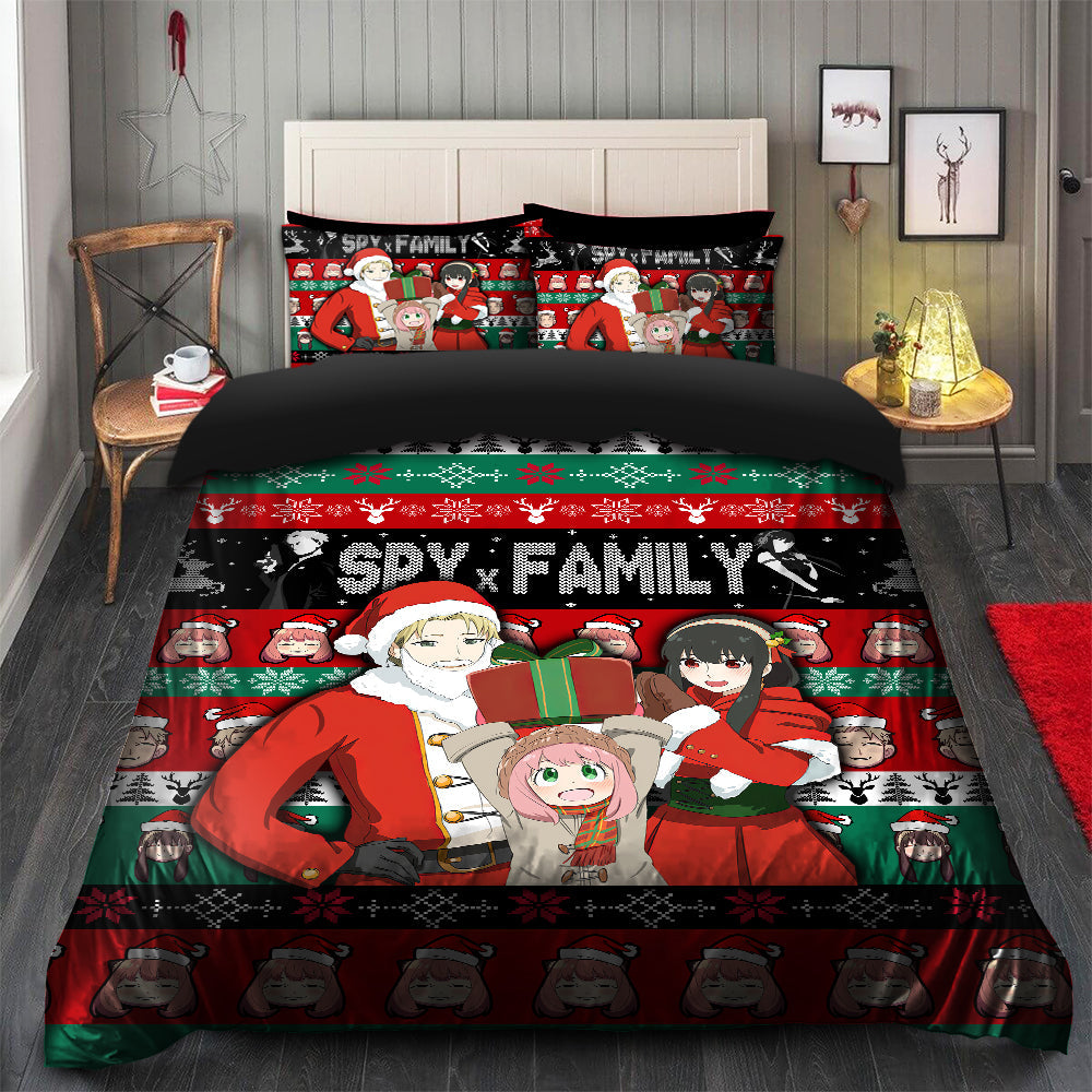 Spy x Family Duvet Cover Christmas Bedding Set with 2 Pillowcases