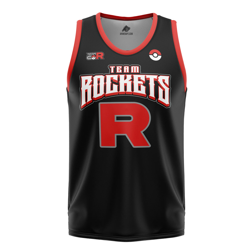 Team Rocket Grunt Black Pokemon Basketball Jersey