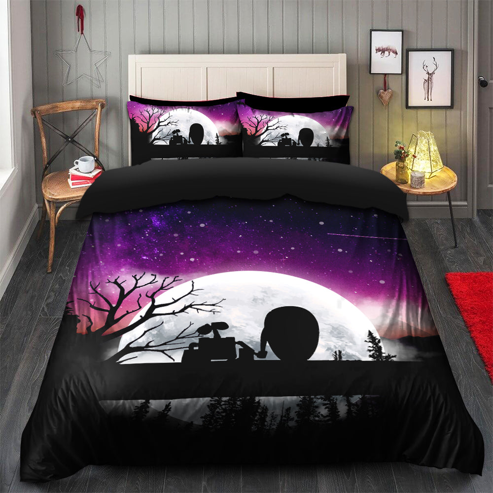 Wall-E Moon Bedding Set with Duvet Cover and 2 Pillowcases